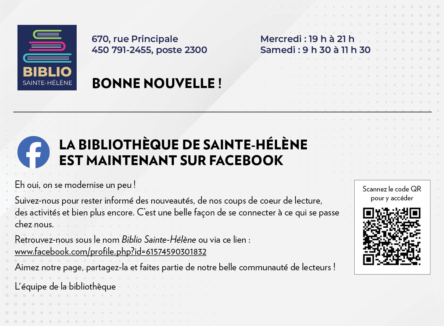 Annonce Biblio Facebook