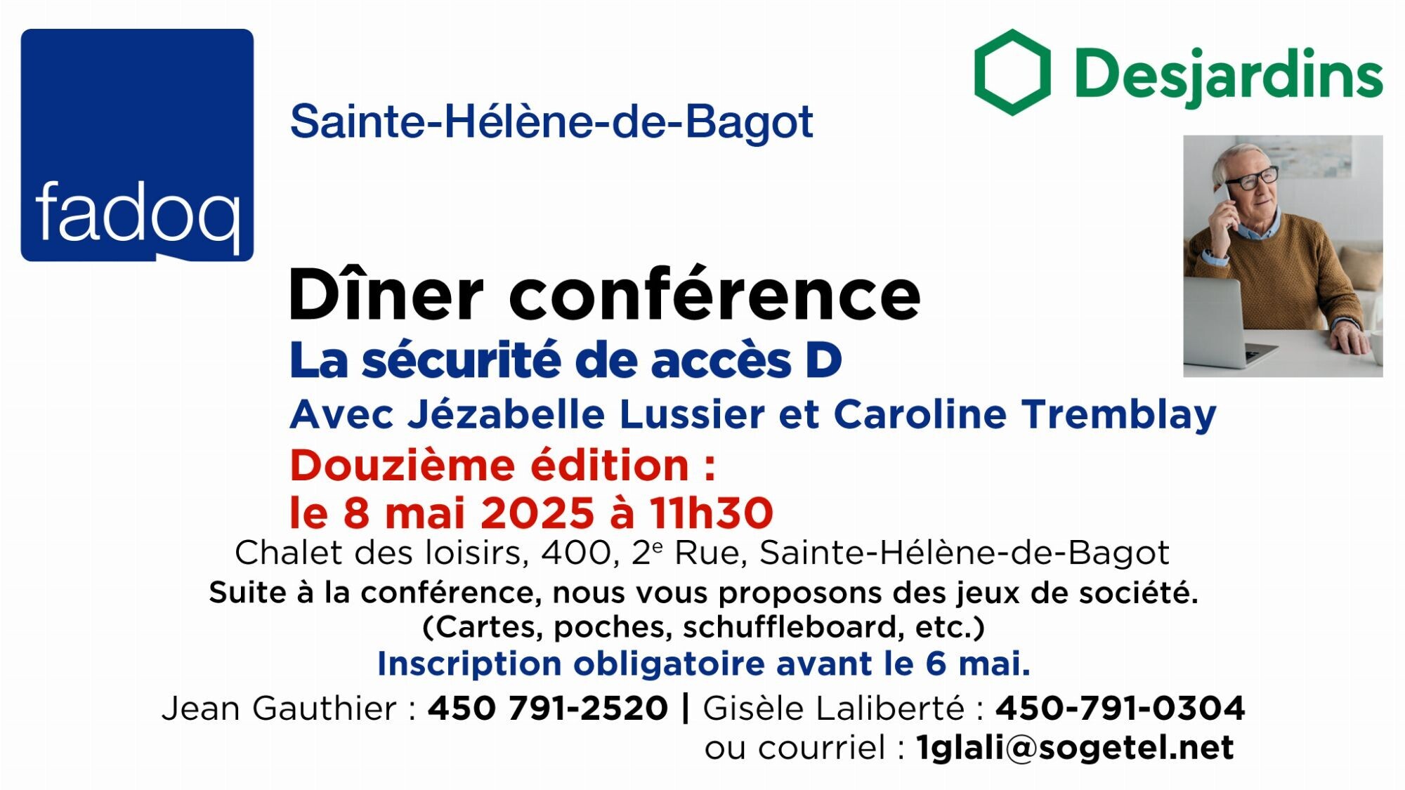 Affiche diner conférence 8 mai 2025