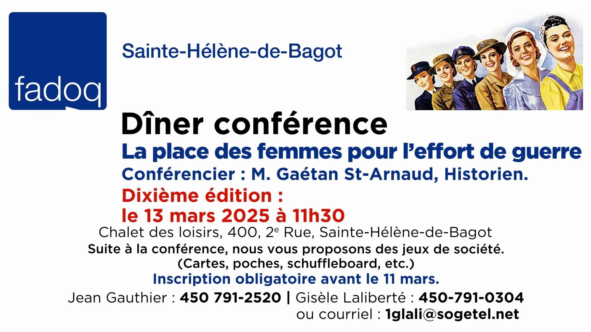 Affiche diner conférence 13 mars 2025