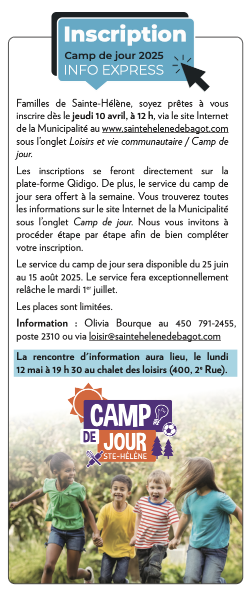 Affiche camp de jour