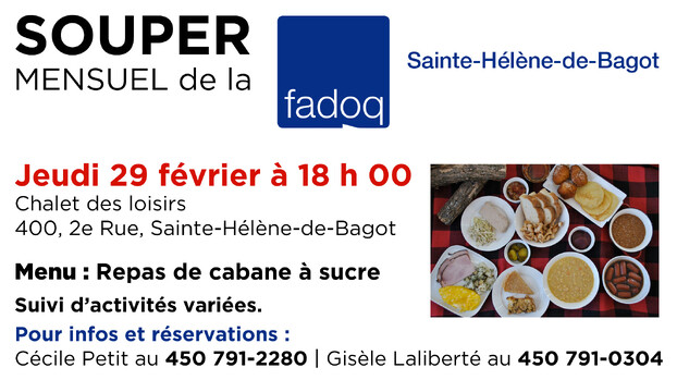 Affiche souper 29 fév. 2024