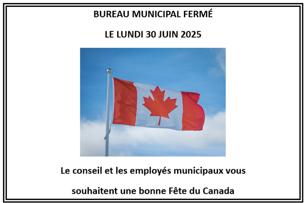 Pancarte - Fête du Canada
