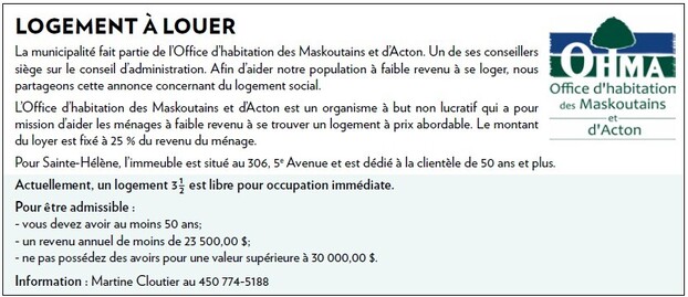 OMH - Logement à louer