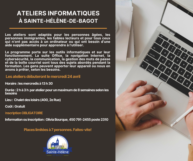 Affiche - ateliers informatiques