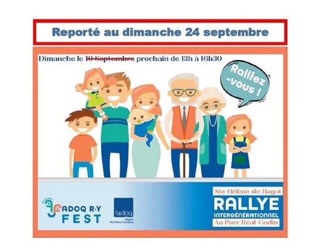 Rallye intergénérationnel reporté au 24 septembre