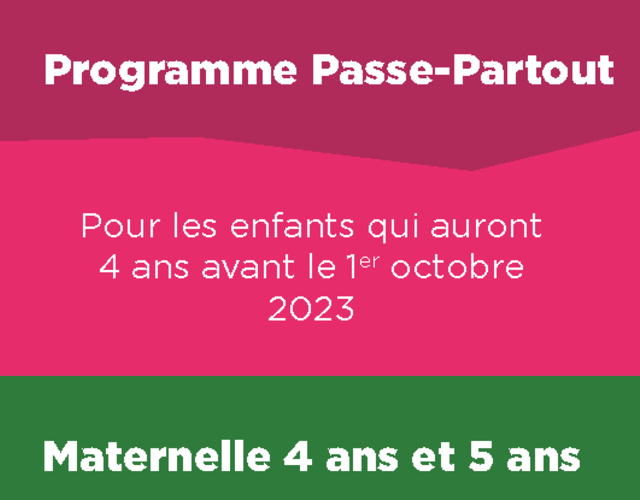 Programme Passe-Partout - Année scolaire 2023-2024