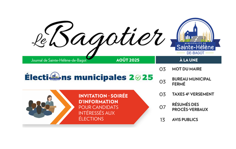 Journal Le Bagotier - Août 2025