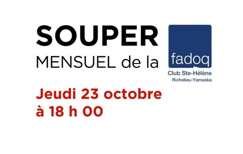 FADOQ - Souper mensuel le 23 octobre 2025 - Style méchoui