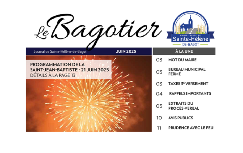 Journal Le Bagotier - Juin 2025