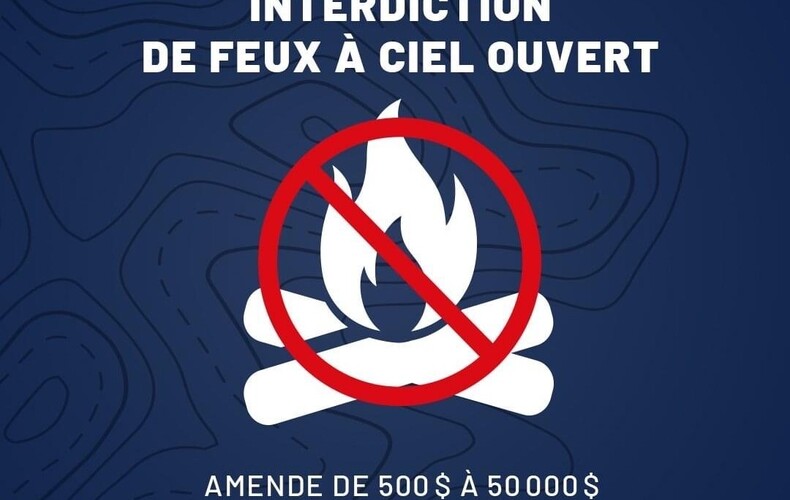Interdiction de feux à ciel ouvert - LEVÉE 16 mai 2022