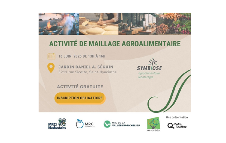Trois MRC de la Montérégie vous invitent à une activité de maillage agroalimentaire - Le 16 juin 2025