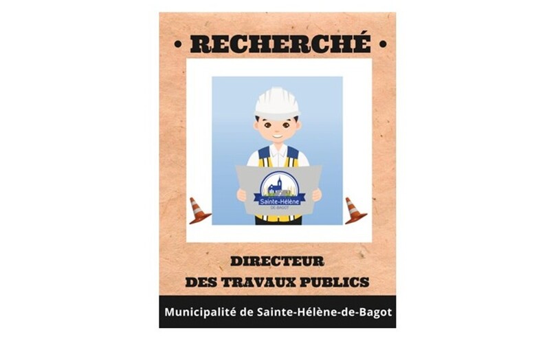 Offre d'emploi - Directeur des travaux publics - Municipalité de Sainte-Hélène-de-Bagot