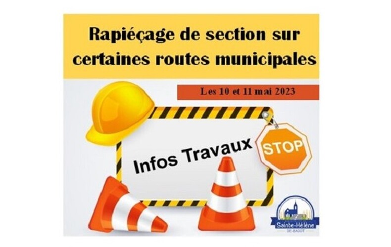 Travaux de rapiéçage - 10 et 11 mai 2023