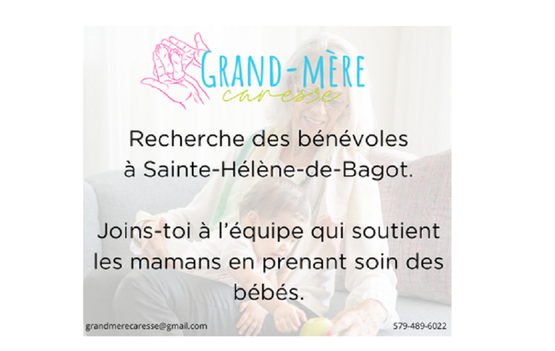 Grand-mère Caresse recherche des bénévoles