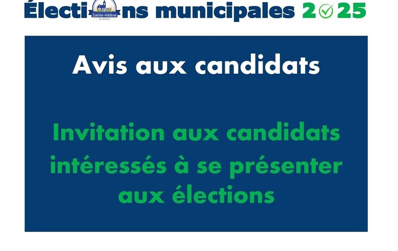 Élections municipales - Invitation à une soirée d'information - Le 3 septembre 2025