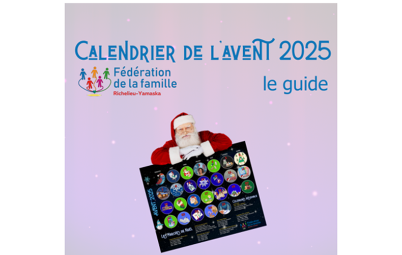 Fédération de la famille - Calendrier d'activités de l'avent 2025