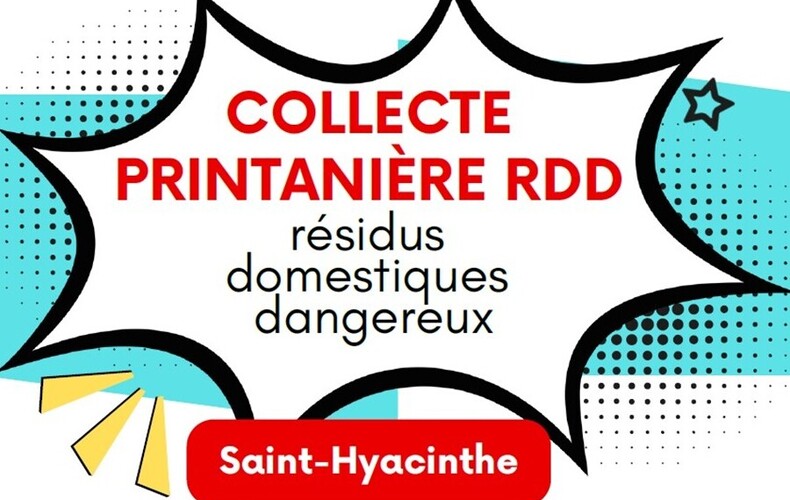 Collecte printanière de résidus domestiques dangereux (RDD)