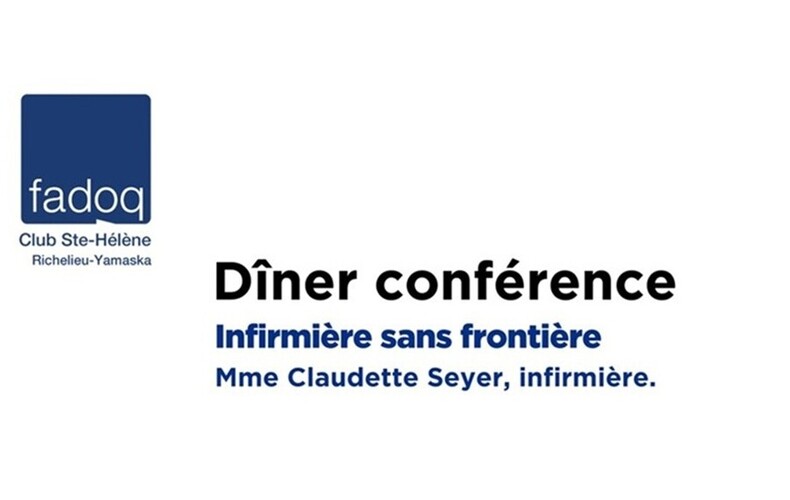 FADOQ - Dîner conférence le 12 février 2026 - Infirmière sans frontière