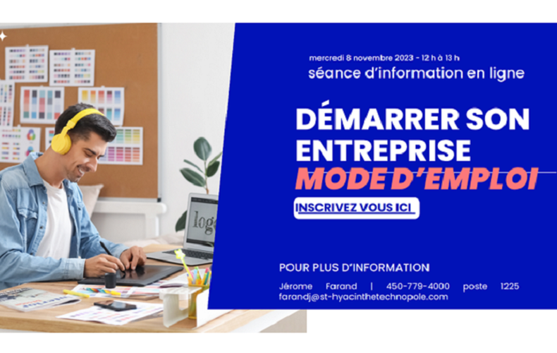 Formation gratuite - Démarrer son entreprise - Saint-Hyacinthe Technopole