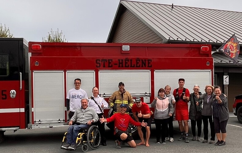 Visite à Sainte-Hélène des coureurs pour le don d'organes et de tissus