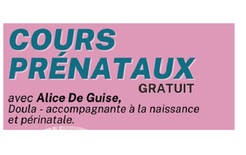 Cours prénataux gratuits - Maison de la famille