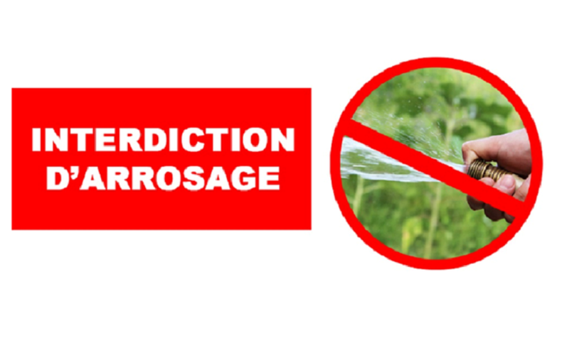 Interdiction d'arrosage du 23 mai au 11 juin 2024 inclusivement
