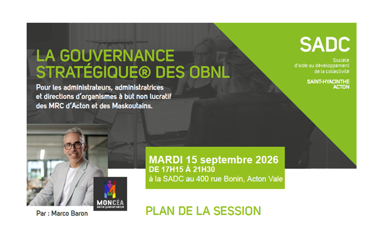 SADC : Conférence sur la gouvernance stratégique des OBNL