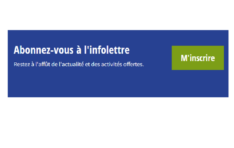 Fermeture de l'infolettre loisirs
