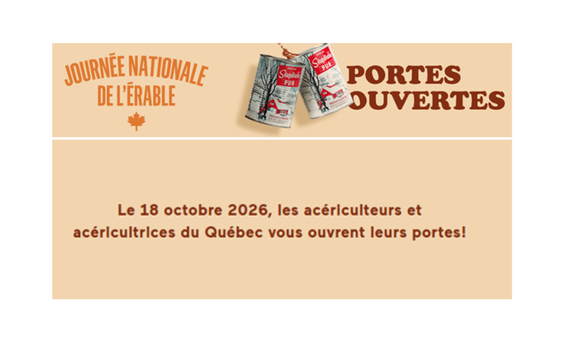 L'Érablière l'Autre Versan de Sainte-Hélène-de-Bagot participe à la Journée nationale de l'érable