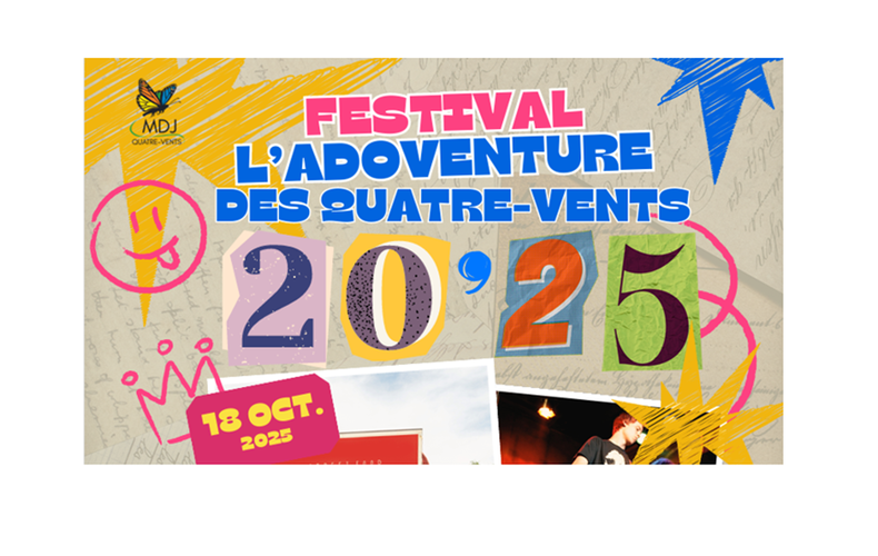 St-Jude - Maison des Jeunes - Invitation festival l'adoventure des Quatre-vents