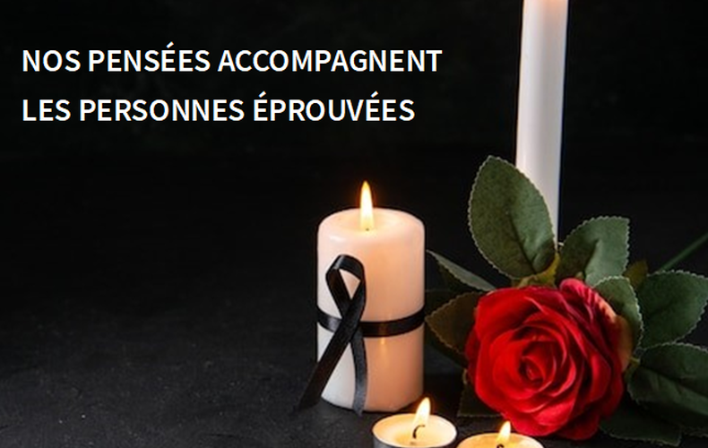 Une pensée pour les victimes d'un accident survenu sur notre territoire