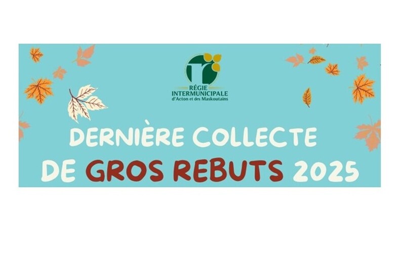 Dernière collecte de gros rebuts 2025