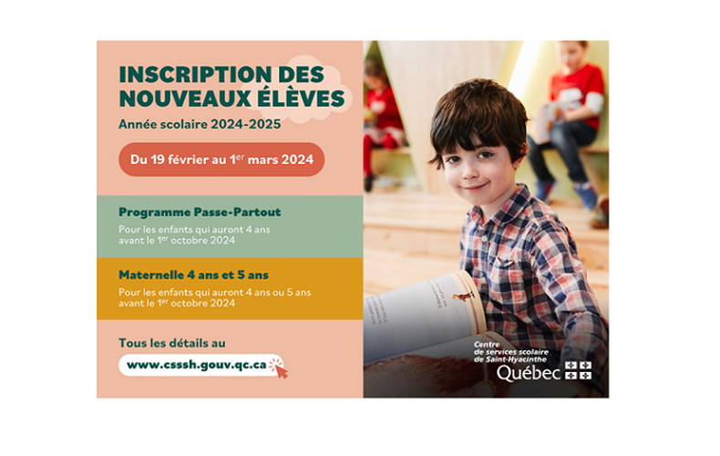 Programme Passe-Partout - Inscription des nouveaux élèves - Année scolaire 2024-2025