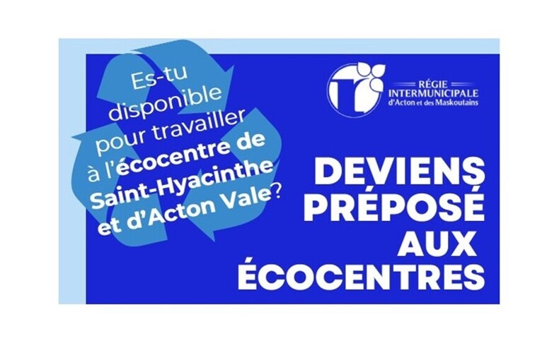 RIAM - Deviens préposé aux écocentres