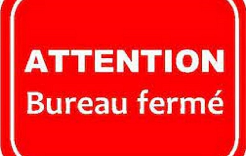 Fermeture du bureau municipal au public - 10 janvier 2022