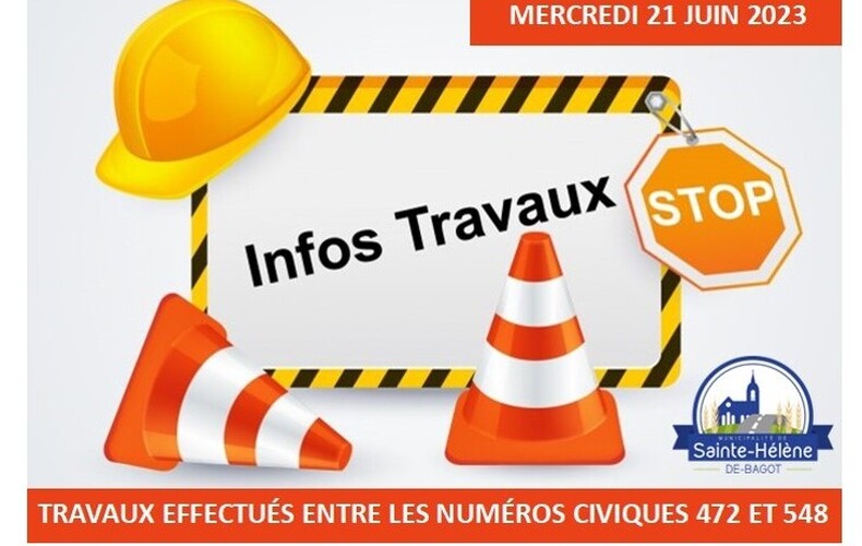 Travaux dans le 2e Rang