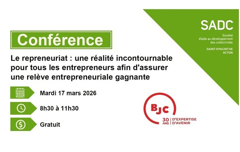 SADC - Le repreneuriat : Une réalité incontournable pour tous les entrepreneurs afin d'assurer une relève entrepreneuriale gagnante