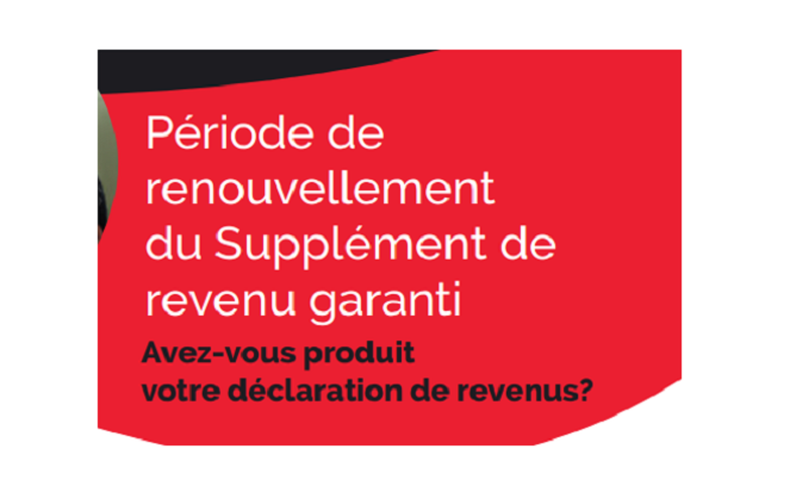 Campagne du Supplément de revenu garanti (SRG) 2024 et Service d'aide en impôt