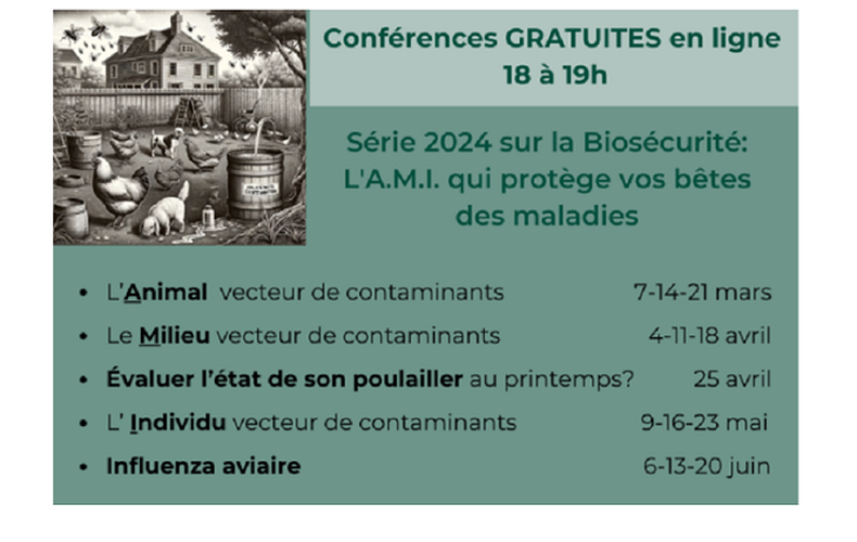Biosécurité - Conférences en ligne gratuites et ouvertes à tous