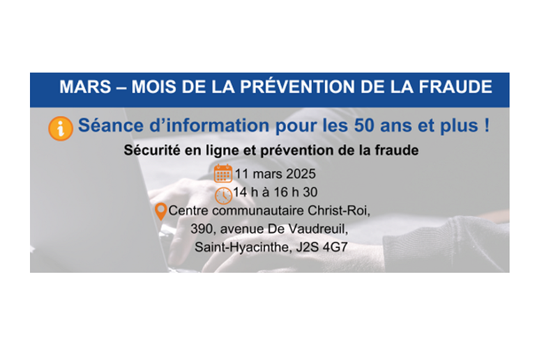 Formation pour les aînés - Utilisation des technologies informatiques : Détecter, contrer et signaler la fraude