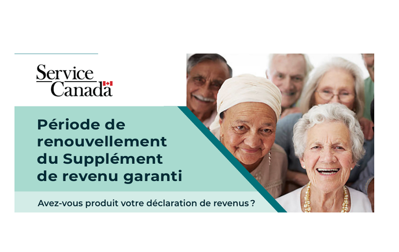 Période de renouvellement du Supplément de revenu garanti (SRG) 2026