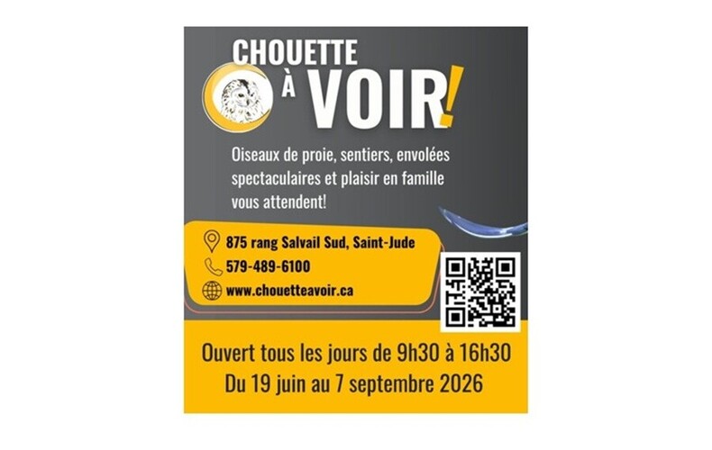 Chouette à voir! - Horaire estival et inauguration des nouvelles infrastructures