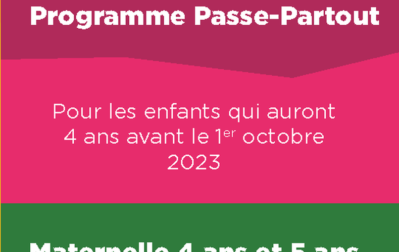 Programme Passe-Partout - Année scolaire 2023-2024